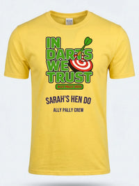 Personalised Darts Weekender Tee | Ally Pally In Darts We Trust | Shirt Dress Loud