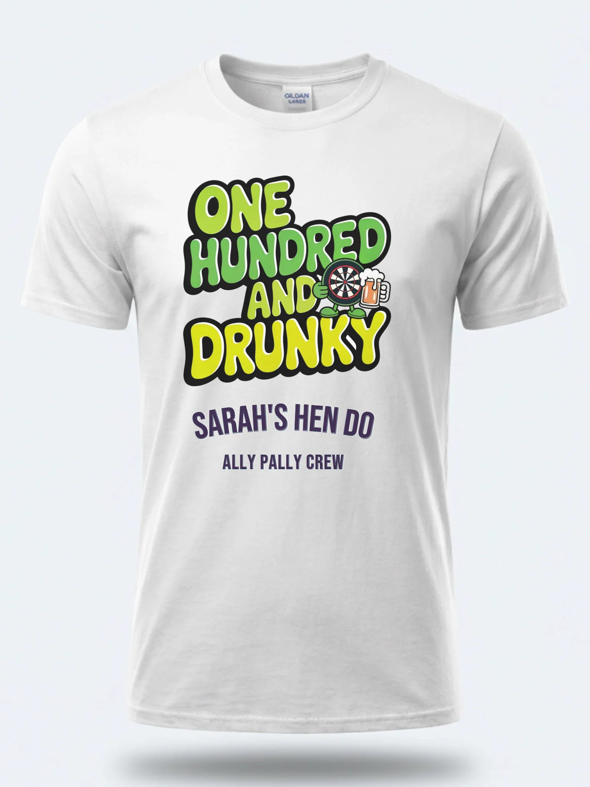 Personalised Darts Weekender Tee | One Hundred and Drunky | Shirt Dress Loud