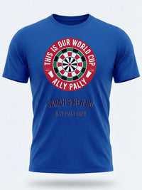 Personalised Darts Weekender Tee | This is our world cup Ally Pally | Shirt Dress Loud