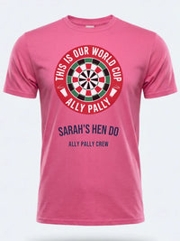 Personalised Darts Weekender Tee | This is our world cup Ally Pally | Shirt Dress Loud
