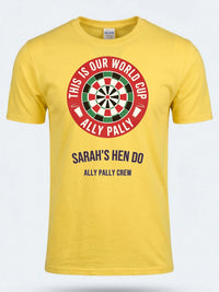 Personalised Darts Weekender Tee | This is our world cup Ally Pally | Shirt Dress Loud