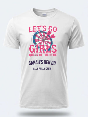 Personalised Darts Weekender Tee – Lets go girls