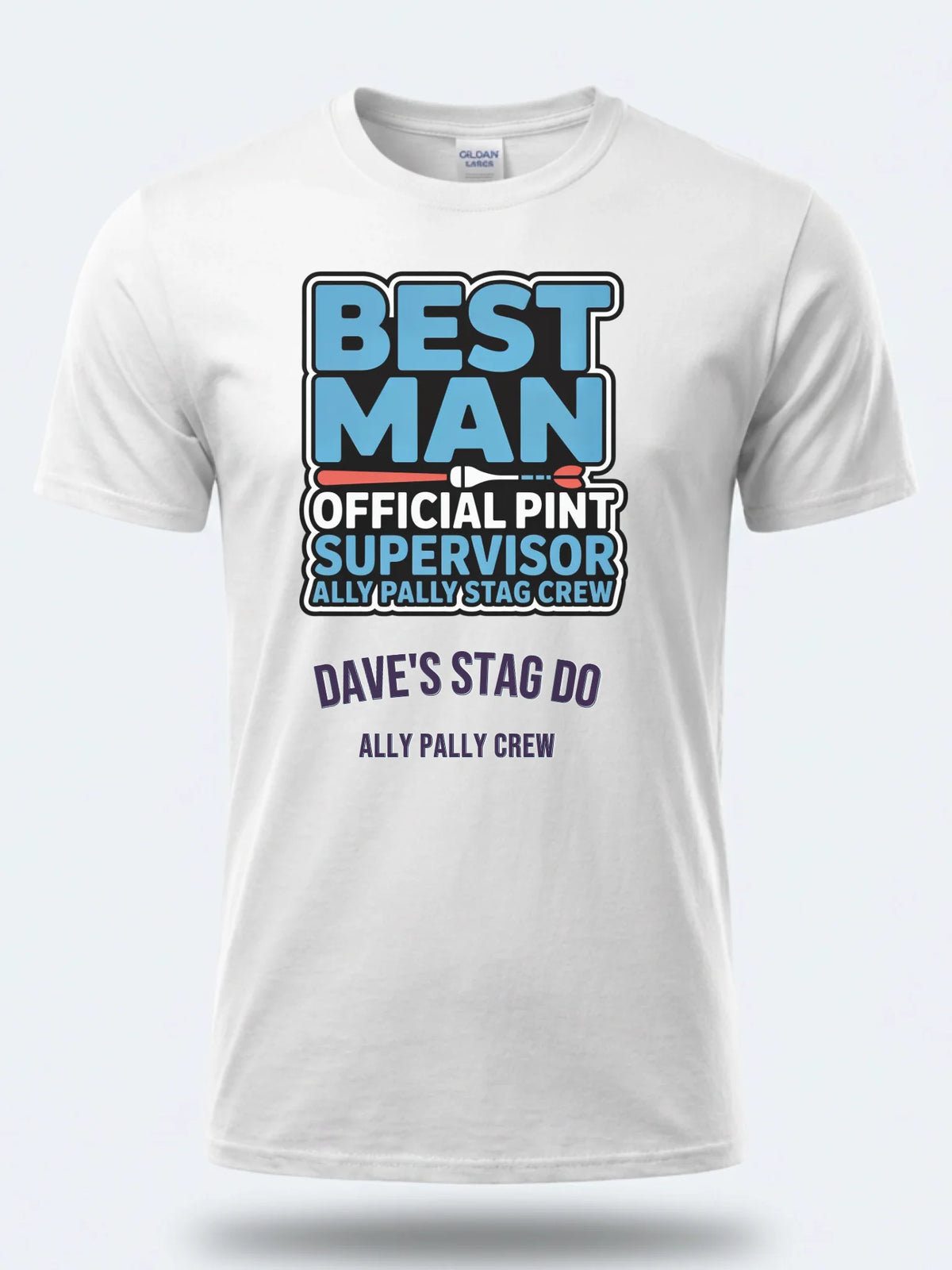Personalised Darts Weekender Tee | Ally Pally Best Man Pint Supervisor | Shirt Dress Loud
