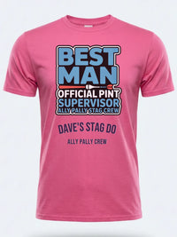 Personalised Darts Weekender Tee | Ally Pally Best Man Pint Supervisor | Shirt Dress Loud