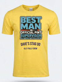 Personalised Darts Weekender Tee | Ally Pally Best Man Pint Supervisor | Shirt Dress Loud