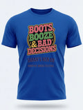 Personalised Country Weekender Tee — royal blue tee, front view