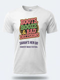 Personalised Country Weekender Tee — white tee, front view
