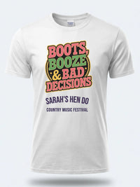 Personalised Country Weekender Tee — white tee, front view
