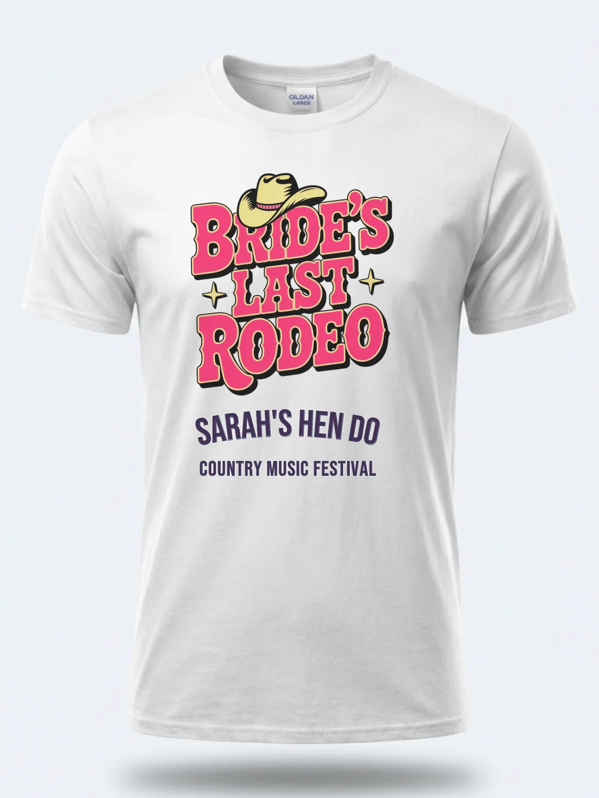 Personalised Country Weekender Tee — white tee, front view