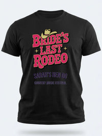 Personalised Country Weekender Tee — black tee, front view