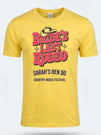 Personalised Country Weekender Tee — daisy yellow tee, front view