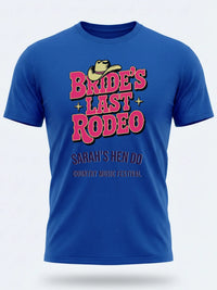 Personalised Country Weekender Tee — royal blue tee, front view