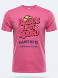 Personalised Country Weekender Tee — pink tee, front view