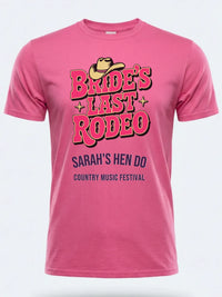 Personalised Country Weekender Tee — pink tee, front view