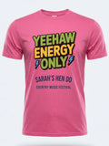 Personalised Country Weekender Tee — pink tee, front view
