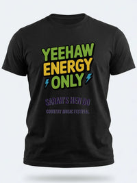 Personalised Country Weekender Tee — black tee, front view