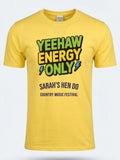 Personalised Country Weekender Tee — daisy yellow tee, front view