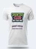 Personalised Country Weekender Tee — white tee, front view