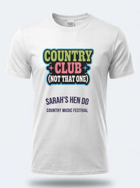 Personalised Country Weekender Tee — white tee, front view