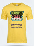 Personalised Country Weekender Tee — daisy yellow tee, front view