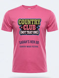 Personalised Country Weekender Tee — pink tee, front view