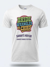 Personalised Country Weekender Tee — white tee, front view