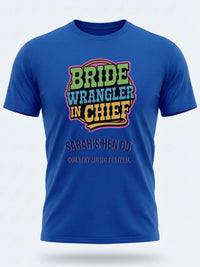 Personalised Country Weekender Tee — royal blue tee, front view