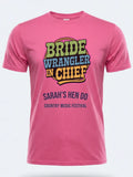 Personalised Country Weekender Tee — pink tee, front view