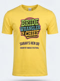 Personalised Country Weekender Tee — daisy yellow tee, front view