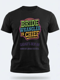 Personalised Country Weekender Tee — black tee, front view