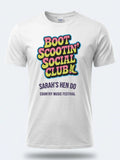 Personalised Country Weekender Tee — white tee, front view