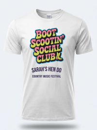 Personalised Country Weekender Tee — white tee, front view