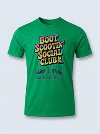 Personalised Country Weekender Tee — irish green tee, front view