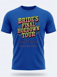 Personalised Country Weekender Tee — royal blue tee, front view