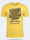 Personalised Country Weekender Tee — daisy yellow tee, front view