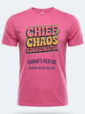 Personalised Country Weekender Tee — pink tee, front view