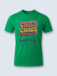 Personalised Country Weekender Tee — irish green tee, front view