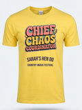 Personalised Country Weekender Tee — daisy yellow tee, front view