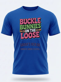 Personalised Country Weekender Tee — royal blue tee, front view