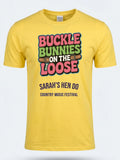 Personalised Country Weekender Tee — daisy yellow tee, front view