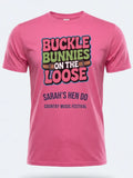Personalised Country Weekender Tee — pink tee, front view