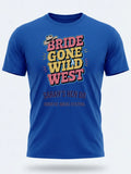 Personalised Country Weekender Tee — royal blue tee, front view