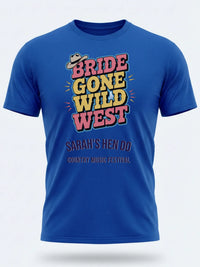 Personalised Country Weekender Tee — royal blue tee, front view