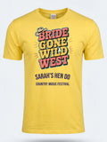 Personalised Country Weekender Tee — daisy yellow tee, front view