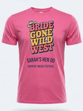 Personalised Country Weekender Tee — pink tee, front view