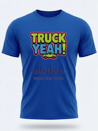 Personalised Country Weekender Tee — royal blue tee, front view