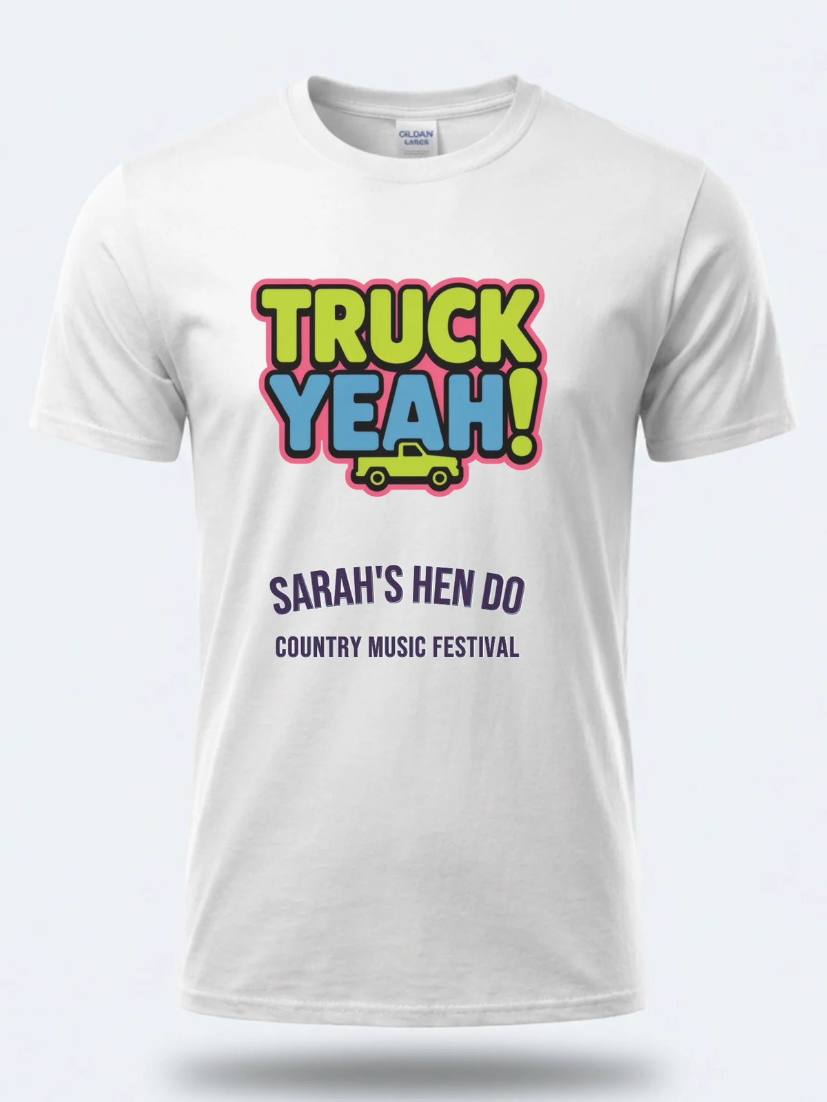 Personalised Country Weekender Tee — white tee, front view