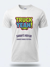 Personalised Country Weekender Tee — white tee, front view