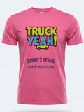 Personalised Country Weekender Tee — pink tee, front view