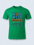 Personalised Country Weekender Unisex Tee — irish green tee, front view